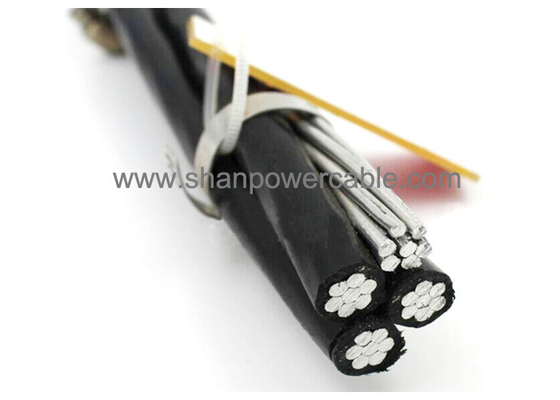 Çin 0.6 / 1 KV AAC İletkenler, Triplex Servis Bırak Kablo ile PVC İzoleli hava elektrik kablosu Tedarikçi