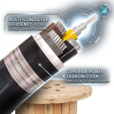 Çin IP68 Su Geçirmez PVC Yalıtımlı Güç Kablosu 0.6/1kV 4x25mm2 Yeraltı Doğrudan Gömme tedarikçi