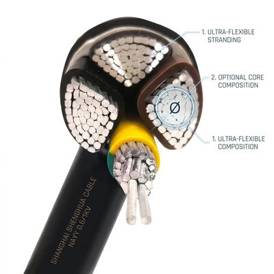 Çin Oil Resistant Chemical Resistant PVC Insulated Cable 450/750V 3 Core Industrial Use tedarikçi