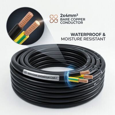 Çin Waterproof Moisture Resistant PVC Insulated Cable 0.6/1kV 2 Core 2x4mm2 Outdoor Wet Area tedarikçi