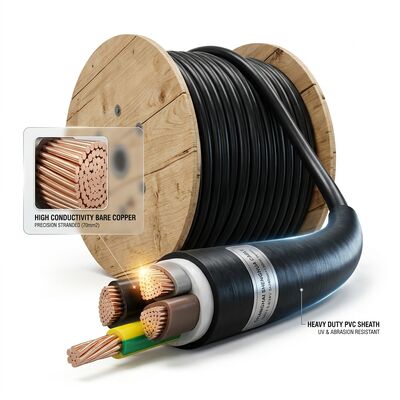 Çin Factory Direct PVC Insulated Power Cable 0.6/1kV 4x70mm2 Copper Export Grade tedarikçi