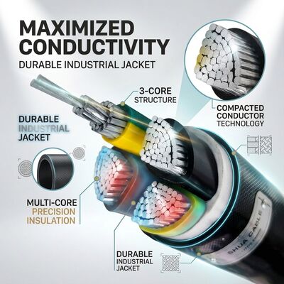 Çin VGV 3x2.5mm2 PVC Insulated Cable 105C Heat Resistant Industrial Wiring 450/750V IEC60228 tedarikçi