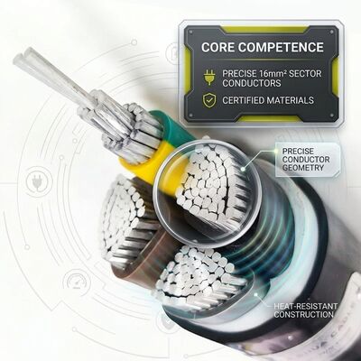 Çin NYY-J 4x16mm2 PVC Insulated Cable 125C High Temperature Furnace Power Cable IEC60502 tedarikçi