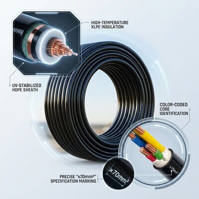 Çin UV Dayanımlı XLPE Yalıtımlı Havai Demetli Enerji Kablosu 0.6/1kV tedarikçi