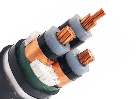 SWA 4x35mm2 Oxygen-Free Copper PVC Insulated Steel Wire Armoured Power Cable for Direct Burial 0.6/1kV tedarikçi