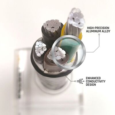 LSZH Düşük Duman Sıfır Halogen PVC yalıtımlı kablo 0.6/1kV 4 çekirdek 4x50mm2 Yangın güvenliği tedarikçi