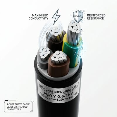 Waterproof Moisture Resistant PVC Insulated Cable 0.6/1kV 2 Core 2x4mm2 Outdoor Wet Area tedarikçi