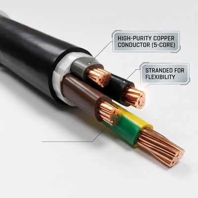 BS 7889 VDE NF C Standard PVC Insulated Cable 0.6/1kV 5 Core 5x16mm2 Export tedarikçi