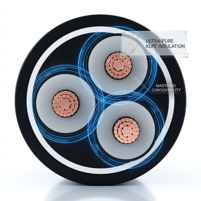 Korozyona karşı HDPE kaplama XLPE yalıtımlı yeraltı güç kablosu 0.6/1kV tedarikçi