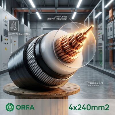 Underground Direct Burial SWA Armoured 4x240mm2 Copper XLPE Insulated Power Cable tedarikçi
